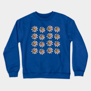 A pattern of blue passionflower Crewneck Sweatshirt